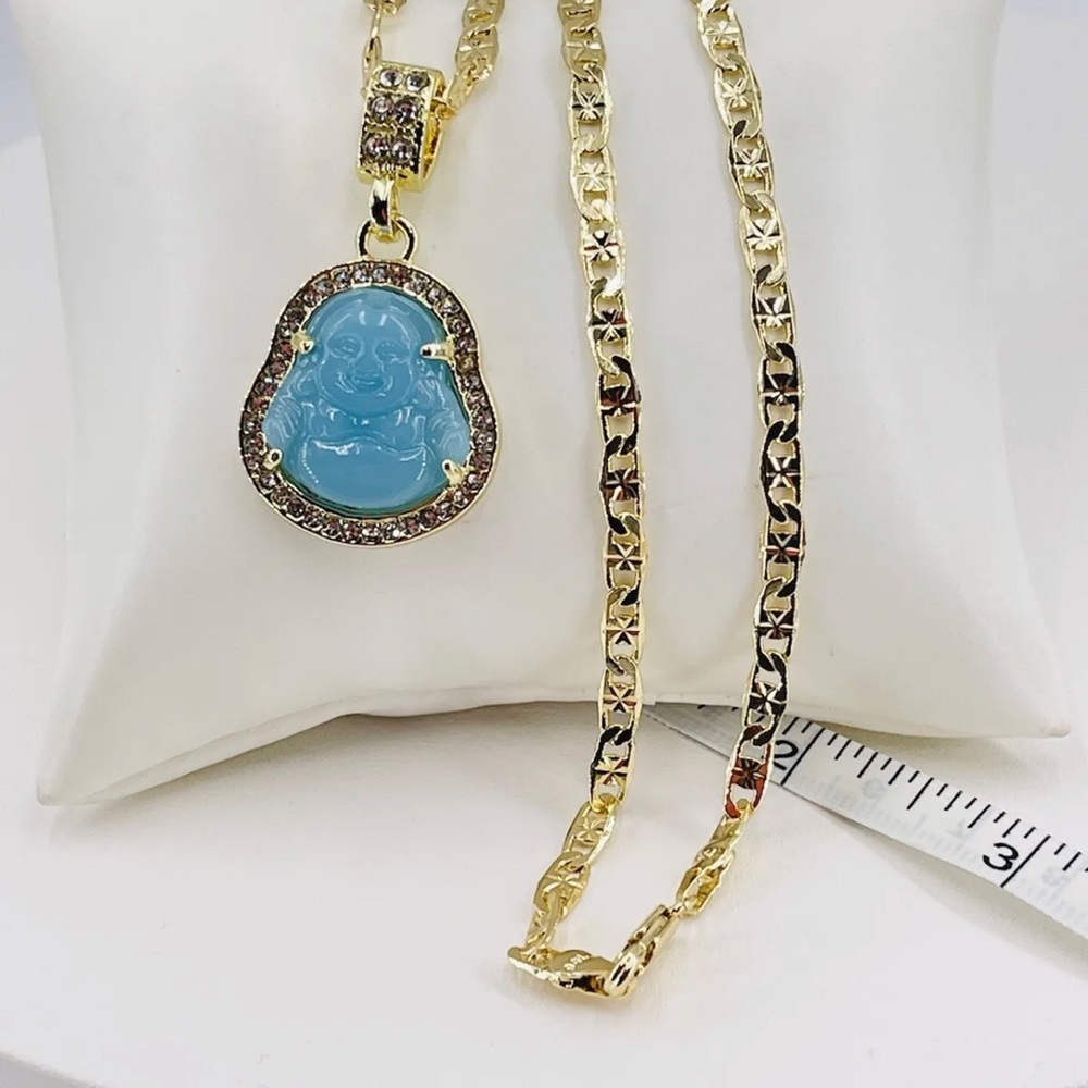 buddha and chain gold plated